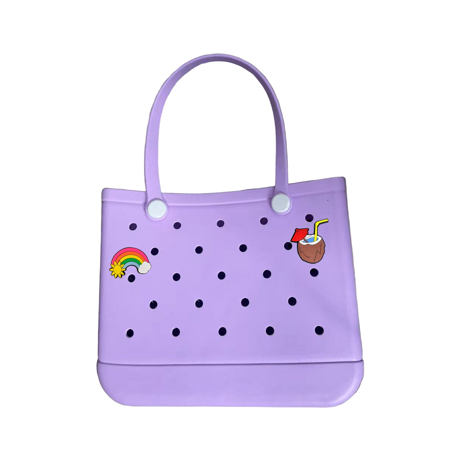 18.6x12.6x9 Inch Bogg Bag Classic Tote Bag– Durable, Sand-Proof \u0026 Machine Washable – Great for Moms, Travel \u0026 Outdoor Adventures Match Two Accessories Light Purple